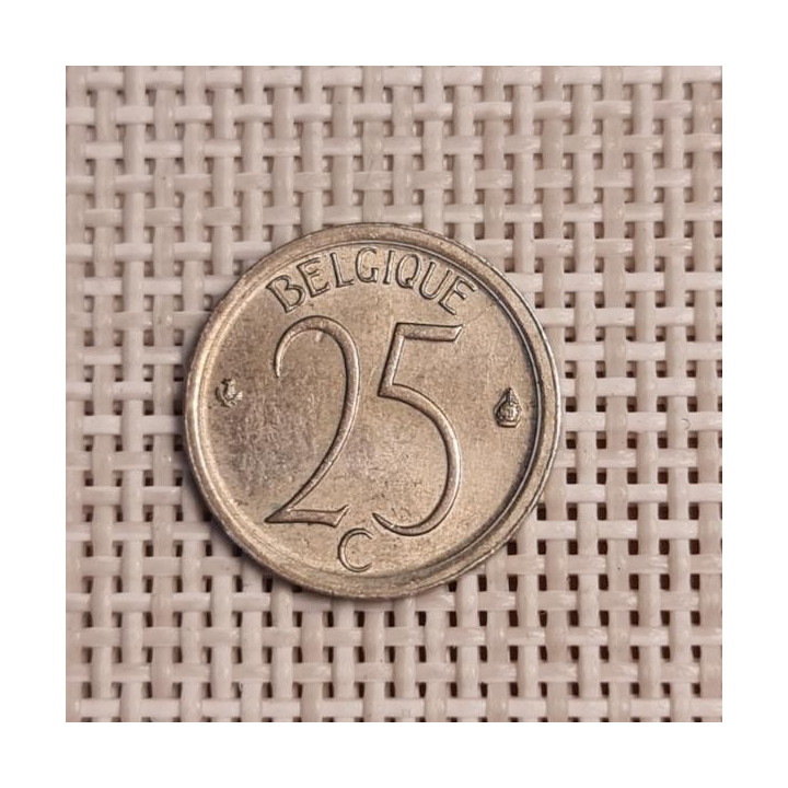Belgium 25 Centimes 1968 KM-153 VF