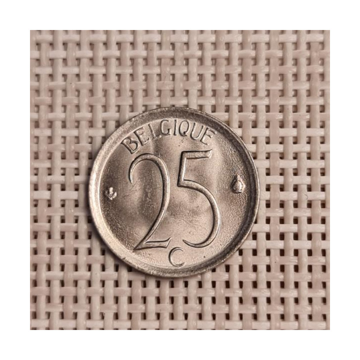 Belgium 25 Centimes 1970 KM-153 XF