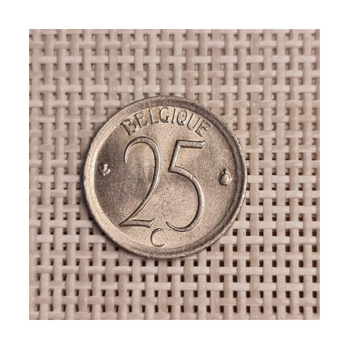 Belgium 25 Centimes 1971 KM-153 XF