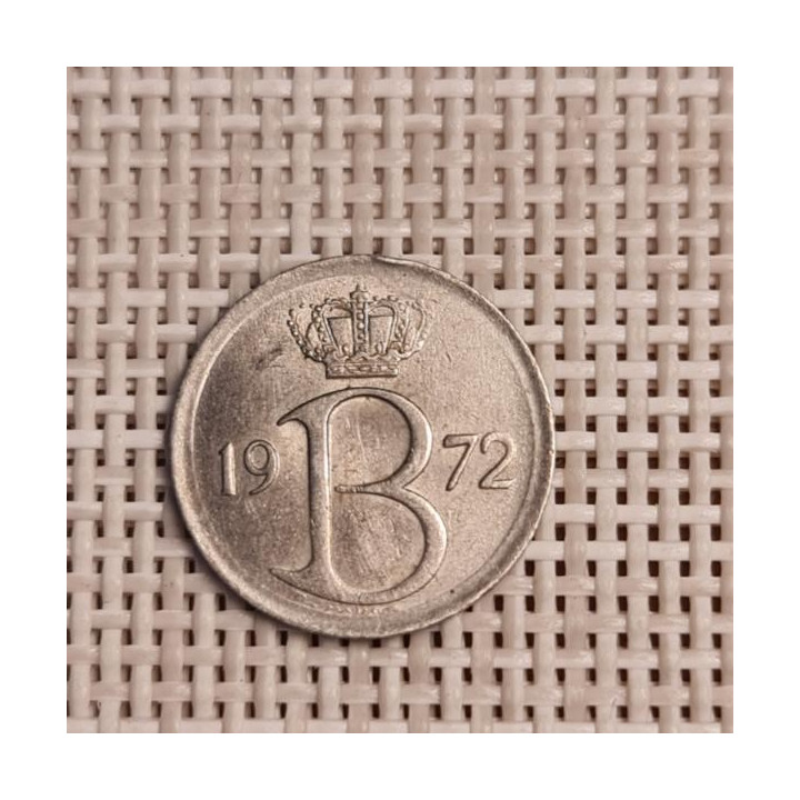 Belgium 25 Centimes 1972 KM-153 VF