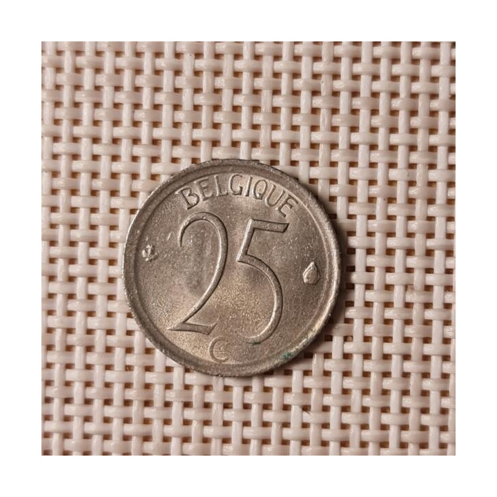 Belgium 25 Centimes 1972 KM-153 VF