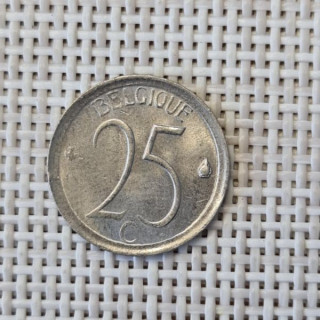 Belgium 25 Centimes 1975 KM-153 XF