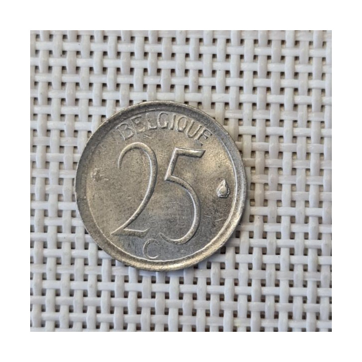 Belgium 25 Centimes 1975 KM-153 XF