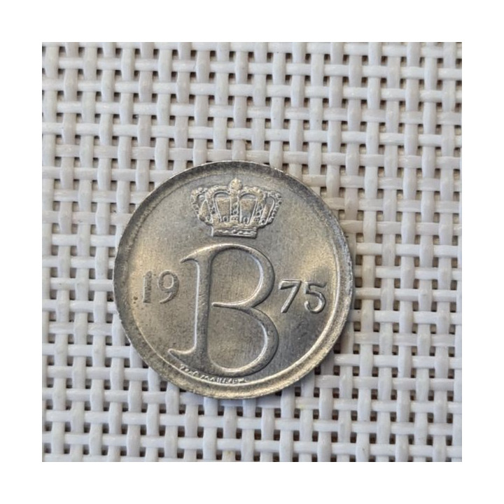 Belgium 25 Centimes 1975 KM-153 XF