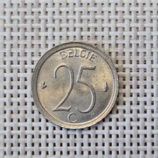 Belgium 25 Centimes 1964 KM-154 XF