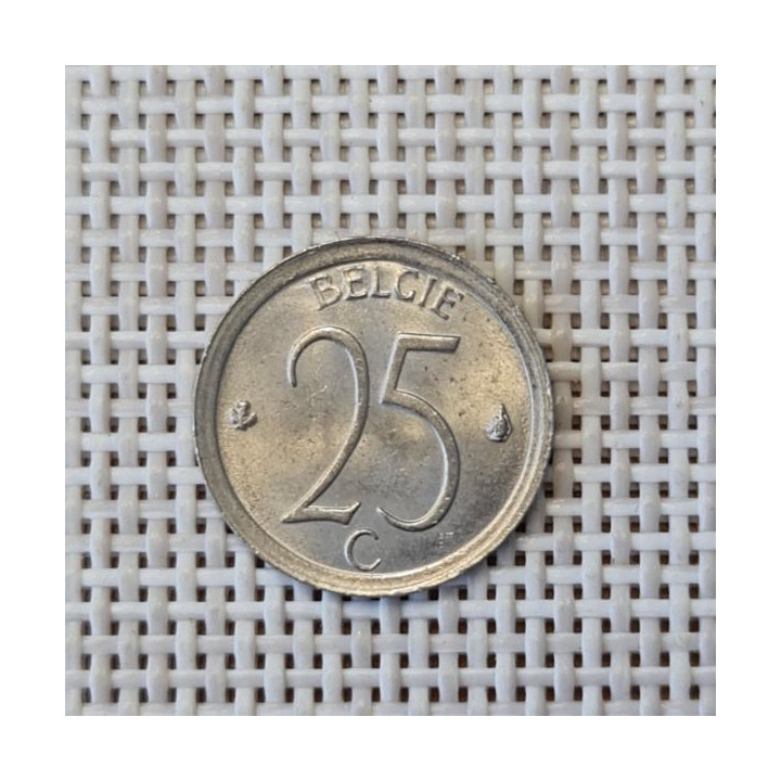 Belgium 25 Centimes 1964 KM-154 XF