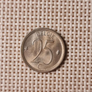 Belgium 25 Centimes 1969 KM-154 XF