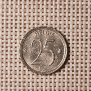 Belgium 25 Centimes 1971 KM-154 VF