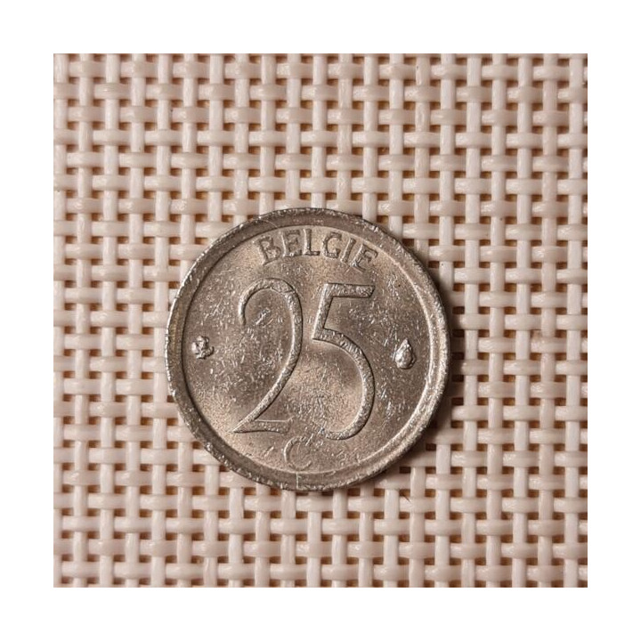 Belgium 25 Centimes 1971 KM-154 VF