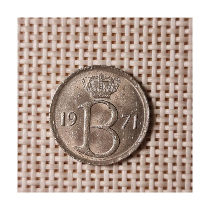 Belgium 25 Centimes 1971 KM-154 VF