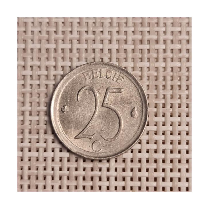Belgium 25 Centimes 1972 KM-154 VF
