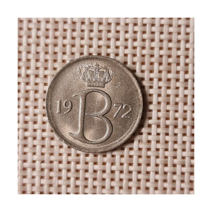 Belgium 25 Centimes 1972 KM-154 VF