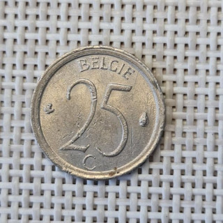 Belgium 25 Centimes 1973 KM-154 XF