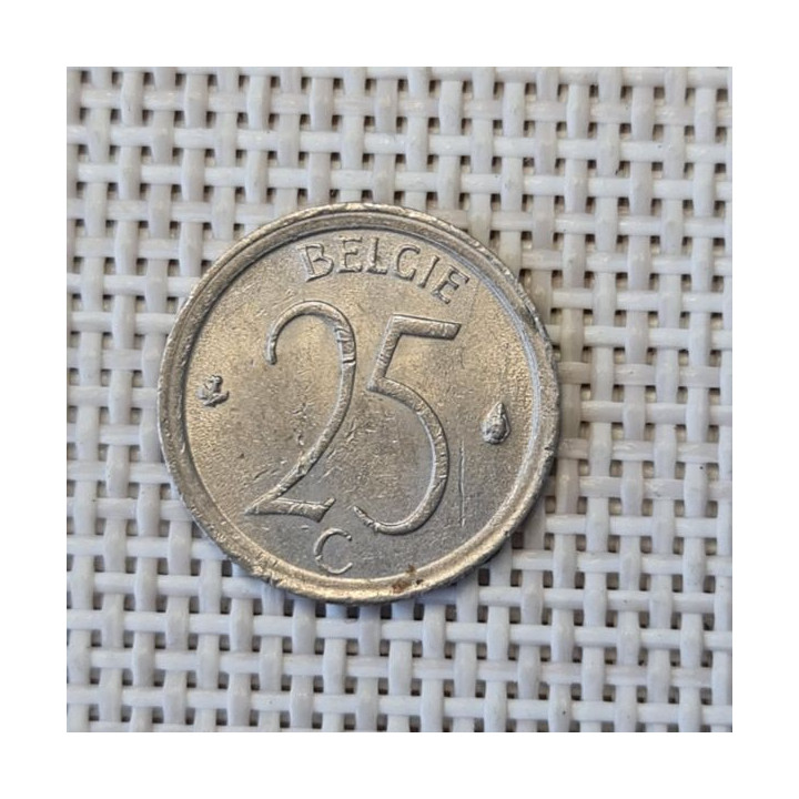 Belgium 25 Centimes 1973 KM-154 XF