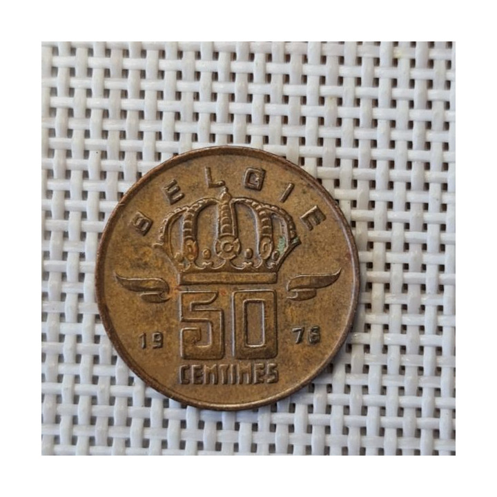 Belgium 50 Centimes 1976 KM-149 VF