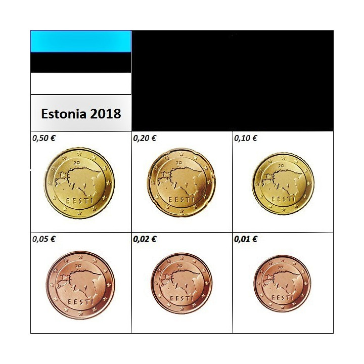 Estonia 1 - 50 Euro Cents 2018 UNC