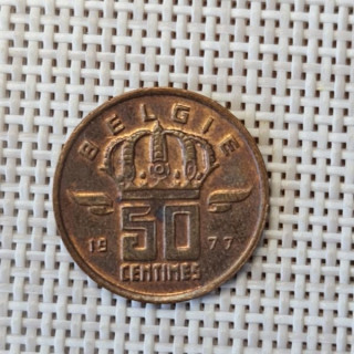 Belgium 50 Centimes 1977 KM-149 VF