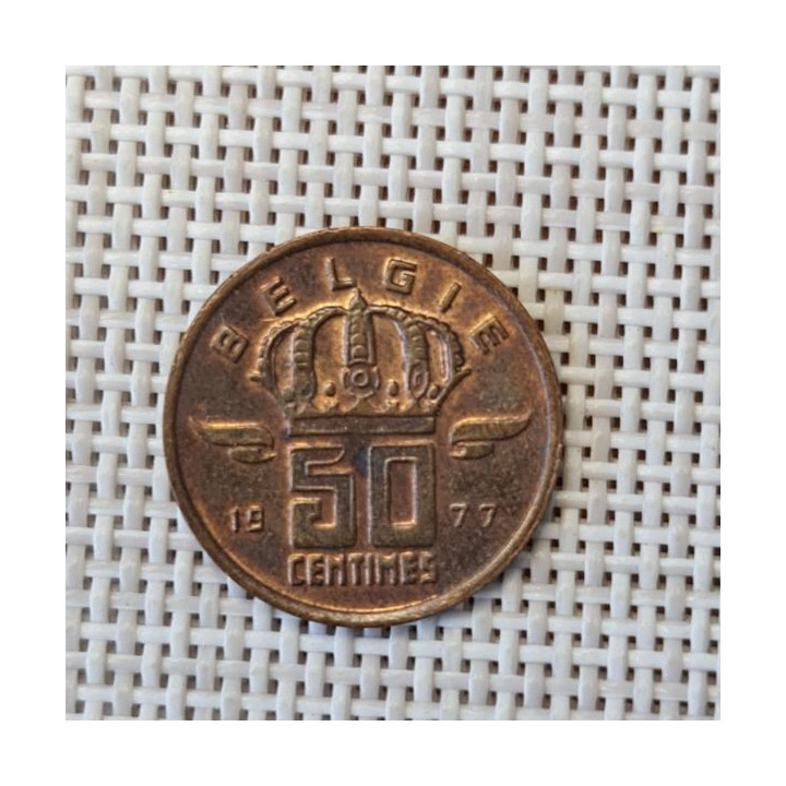 Belgium 50 Centimes 1977 KM-149 VF