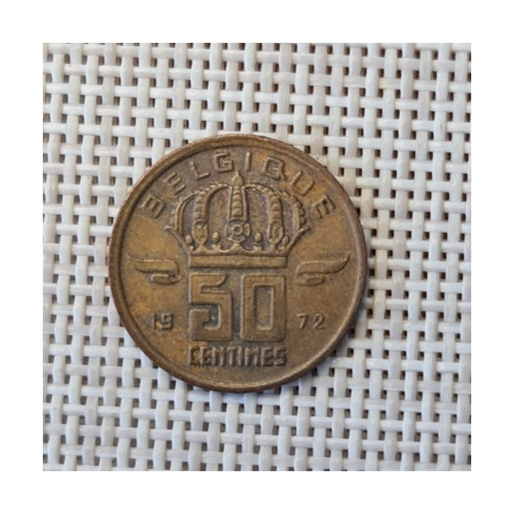 Belgium 50 Centimes 1972 KM-148 VF