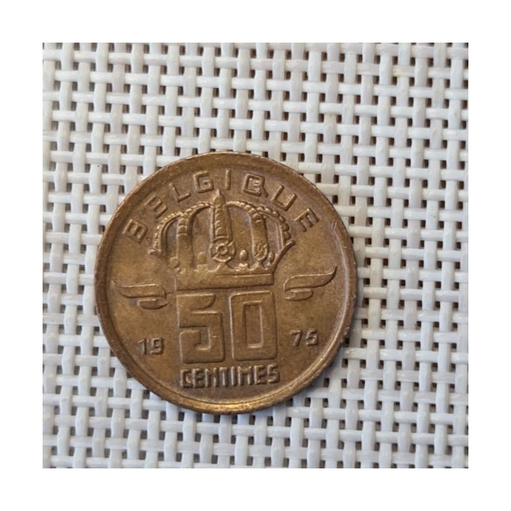 Belgium 50 Centimes 1975 KM-148 VF