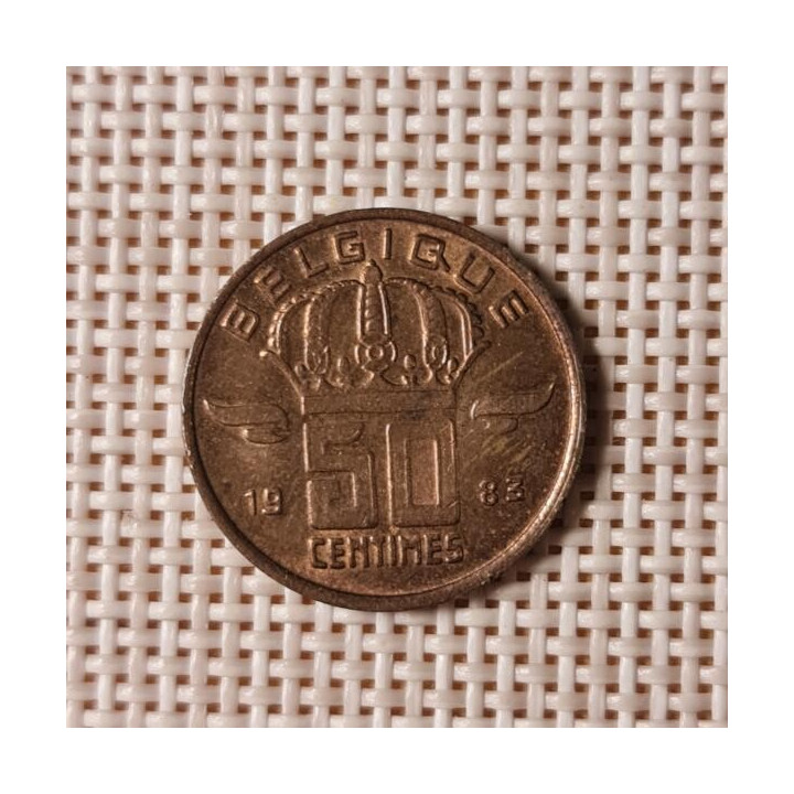 Belgium 50 Centimes 1983 KM-148 VF