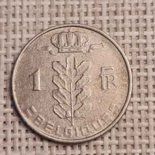 Belgium 1 Franc 1963 KM-142 VF