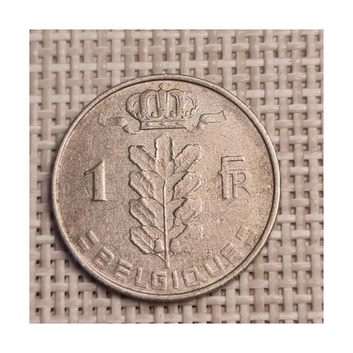 Belgium 1 Franc 1963 KM-142 VF