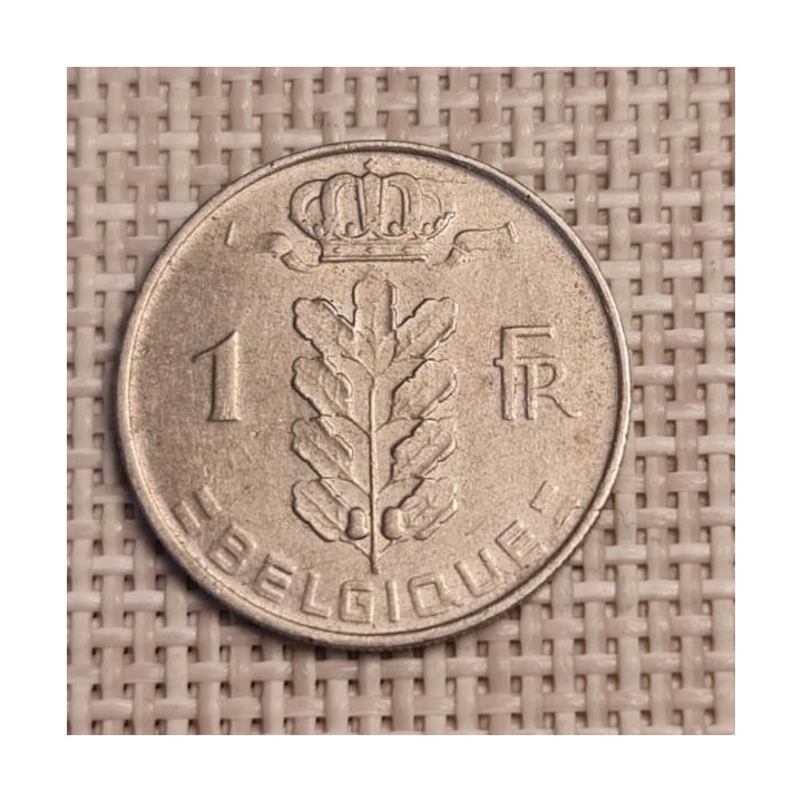Belgium 1 Franc 1967 KM-142 VF