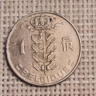 Belgium 1 Franc 1969 KM-142 VF