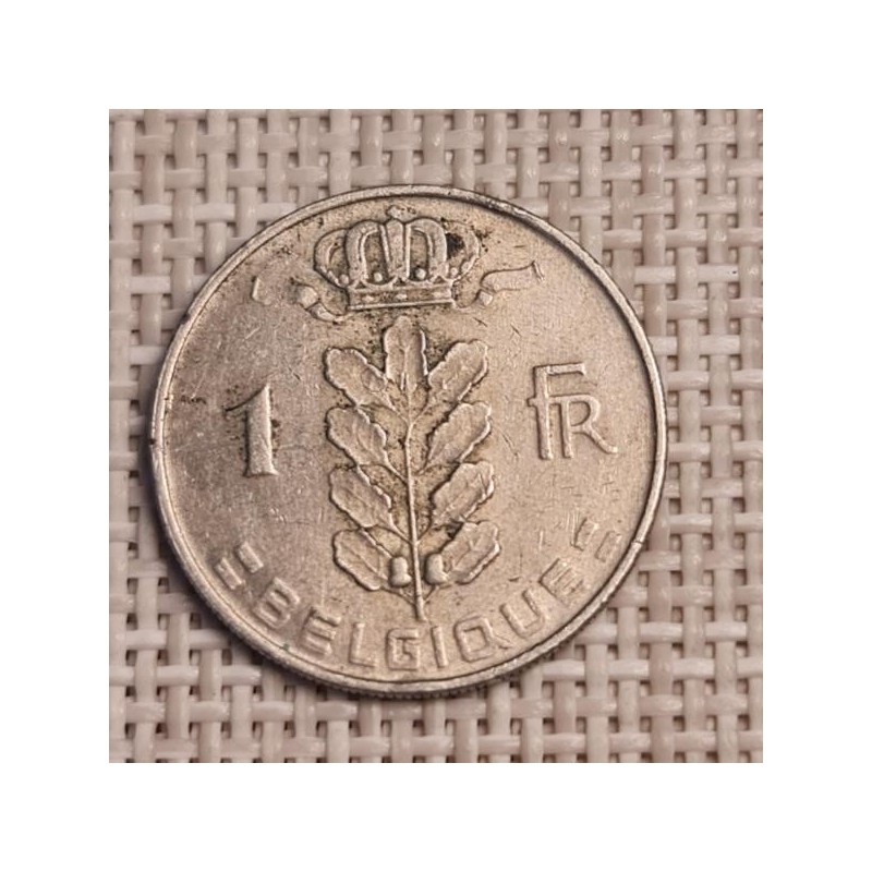 Belgium 1 Franc 1969 KM-142 VF
