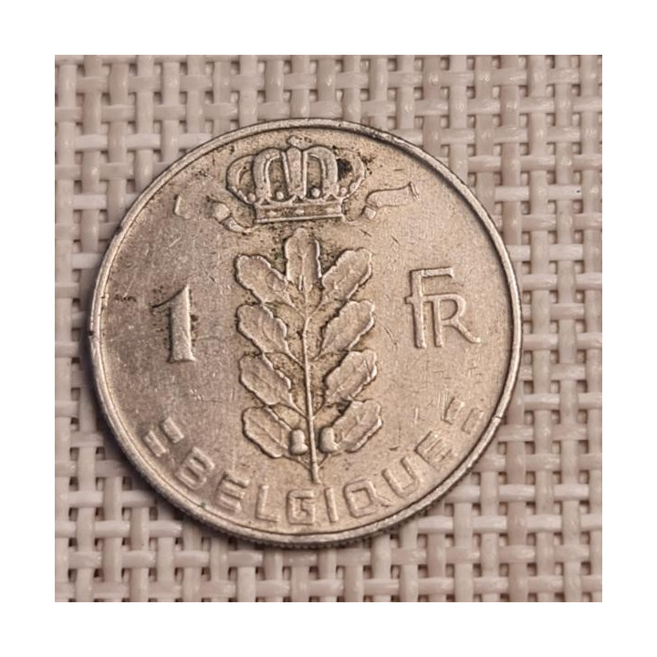 Belgium 1 Franc 1969 KM-142 VF