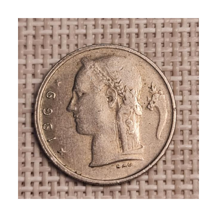 Belgium 1 Franc 1969 KM-142 VF