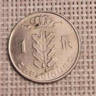 Belgium 1 Franc 1970 KM-142 VF