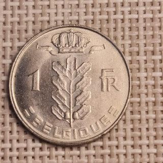 Belgium 1 Franc 1972 KM-142 VF