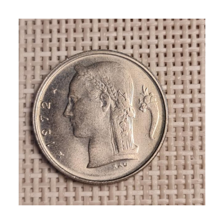 Belgium 1 Franc 1972 KM-142 VF