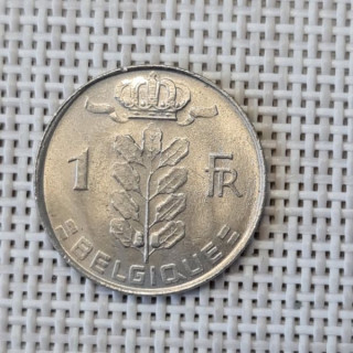 Belgium 1 Franc 1973 KM-142 VF