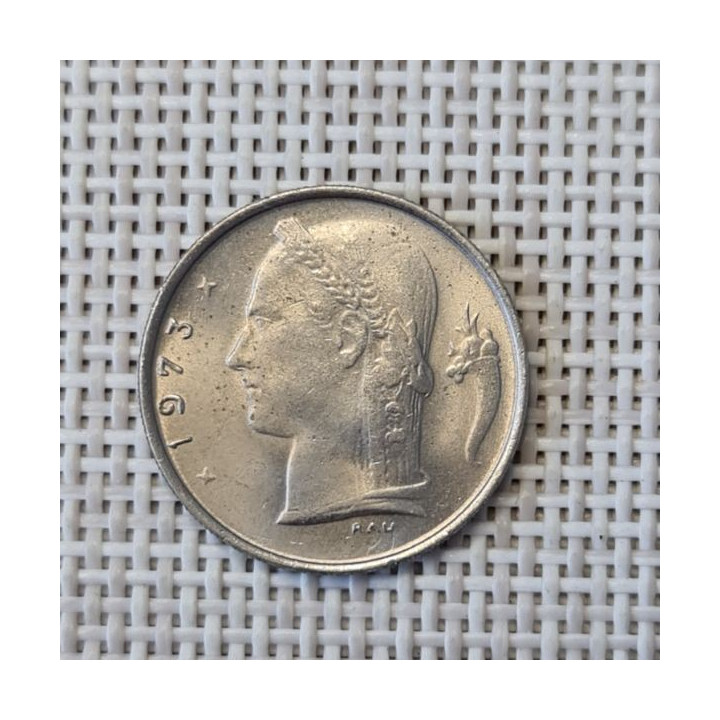 Belgium 1 Franc 1973 KM-142 VF