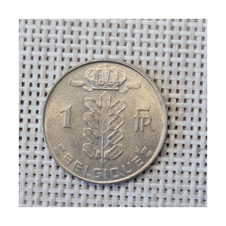 Belgium 1 Franc 1975 KM-142 VF