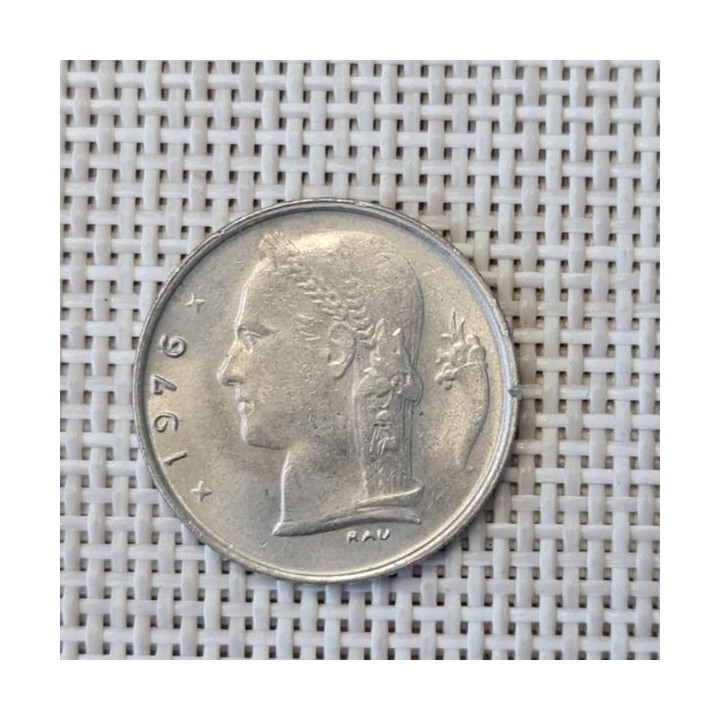 Belgium 1 Franc 1976 KM-142 VF
