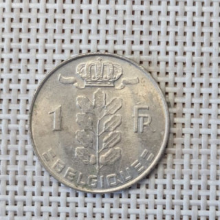 Belgium 1 Franc 1976 KM-142 VF