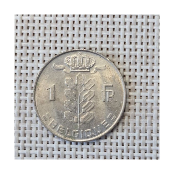 Belgium 1 Franc 1976 KM-142 VF
