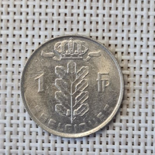 Belgium 1 Franc 1978 KM-142 VF