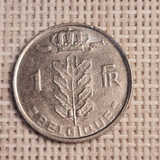 Belgium 1 Franc 1980 KM-142 VF