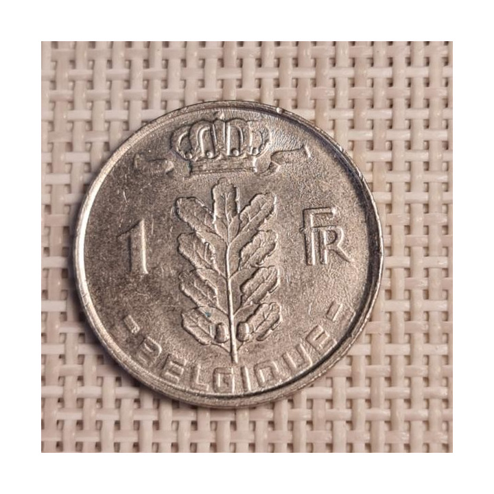 Belgium 1 Franc 1980 KM-142 VF