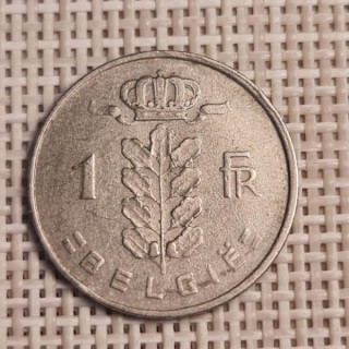 Belgium 1 Franc 1957 KM-143 VF