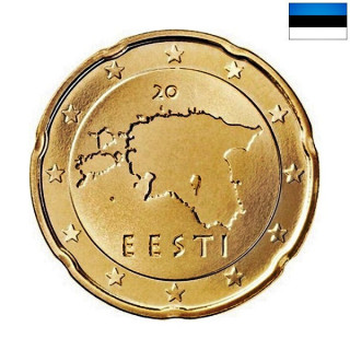 Estonia 20 Euro Cent 2021 UNC