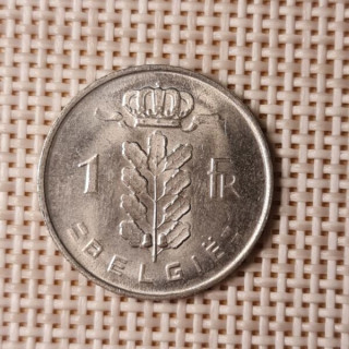 Belgium 1 Franc 1966 KM-143 VF