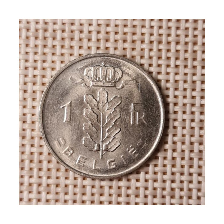 Belgium 1 Franc 1966 KM-143 VF