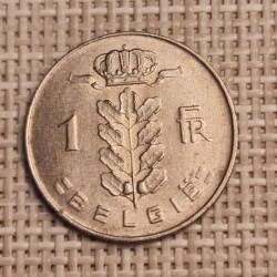 Belgium 1 Franc 1970 KM-143 VF