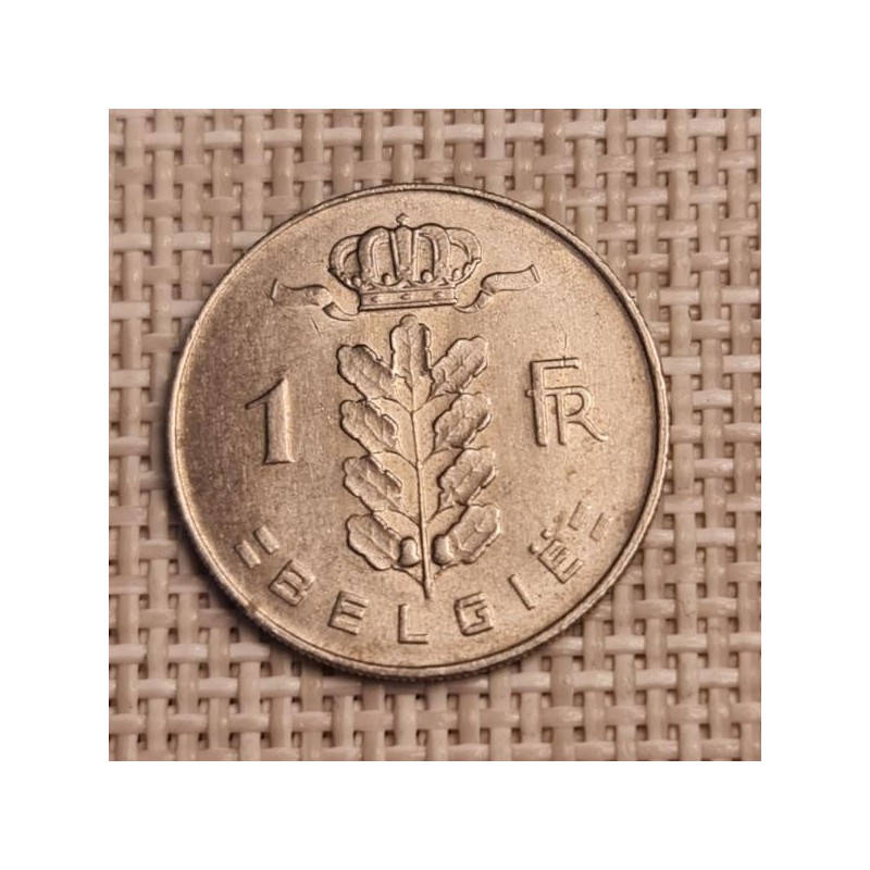 Belgium 1 Franc 1970 KM-143 VF